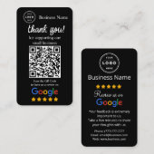 Google Review Request Card with QR code Visitenkarte (Vorne/Hinten)