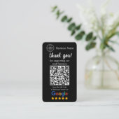 Google Review Request Card with QR code Visitenkarte (Stehend Vorderseite)