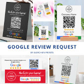 Google Review Request with Logo Pedestal Sign Sockelschild