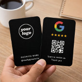 Google Review Schwarzes Minimalistisches QR-Code-G