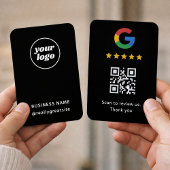 Google Review Schwarzes Minimalistisches QR-Code-G