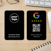 Google Review Schwarzes Minimalistisches QR-Code-G