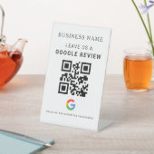 Google Review-Tischdisplay Sockelschild (In SItu)