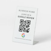 Google Review-Tischdisplay Sockelschild (Vorderseite)