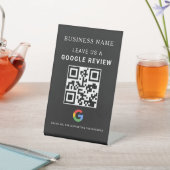 Google Review Tischdisplay Sockelschild (In SItu)