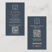 Google Review - Visitenkarte - Linkedin QR Link (Vorne/Hinten)