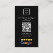 Google Review - Visitenkarte mit Social Media (Rückseite)