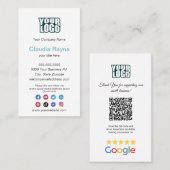 Google Review - Visitenkarte mit Social Media (Vorne/Hinten)