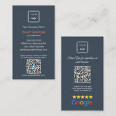 Google Review - Visitenkarte - Twitter QR Link (Vorne/Hinten)