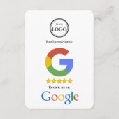Google Review With QR Code Link Business Card Begleitkarte (Vorderseite)