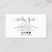 Google Review With QR Code Link Business Card Visitenkarte (Rückseite)