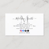 Google Review With QR Code Link Business Card Visitenkarte (Rückseite)