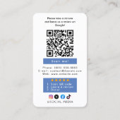 Google Review With QR Code Link Business Card Visitenkarte (Rückseite)