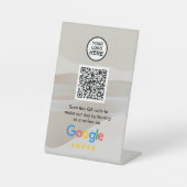 Google Reviews | Business Review Link QR Code Sockelschild (Vorderseite)