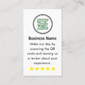 Google Reviews | Business Review Link QR Code Visitenkarte (Rückseite)