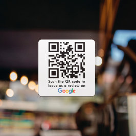 Google Reviews mit QR-Code Quadratischer Aufkleber
