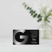 Google Reviews Premium QR Visitenkarte (Stehend Vorderseite)