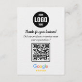 Google Reviews QR Code Business Enclosure Card Begleitkarte (Vorderseite)