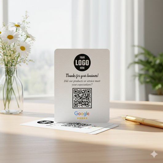 Google Reviews QR Code Business Enclosure Card Begleitkarte