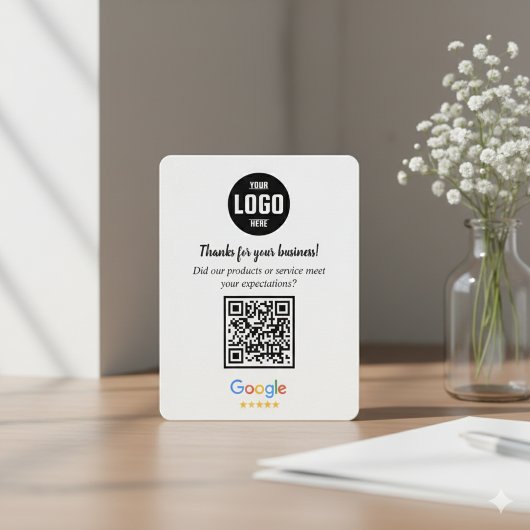 Google Reviews QR Code Business Enclosure Card Begleitkarte