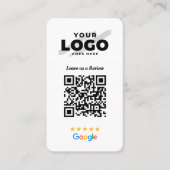 Google Reviews QR Code Business Review Link 5 Star Visitenkarte (Vorderseite)
