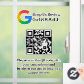 Google Reviews QR-Code-Fensteraufkleber Fensteraufkleber (Zuhause)