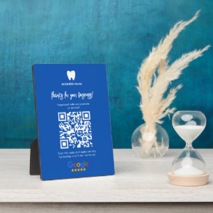 Google Reviews QR-Code von Dentist Business Link Fotoplatte