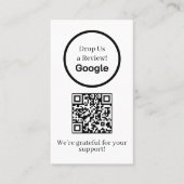 Google Reviews QR | Custom Business Feedback Link Visitenkarte (Vorderseite)