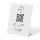 Google Reviews-Tischschild | QR-Code-Podest