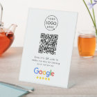 Google Reviews-Tischschild | QR-Code-Podest