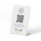 Google Reviews-Tischschild | QR-Code-Podest