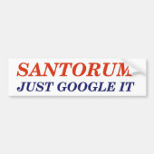 Google Santorum Autoaufkleber (Vorne)