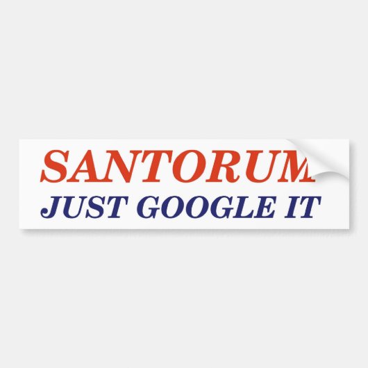 Google Santorum Autoaufkleber (Vorne)