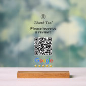 Google Scan To Leave A Review QR Code Acrylschild (Neutral)