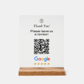 Google Scan To Leave A Review QR Code Acrylschild (Vorderseite)