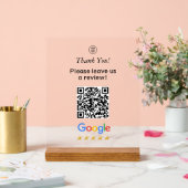 Google Scan To Leave A Review QR Code Acrylschild (Hochzeit)