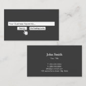 Google Search Bar Keywords Beruflich Visitenkarte (Vorne/Hinten)