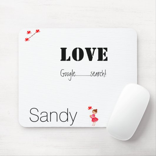 Google Search Liebe Hört Mouse Pad! Mousepad (Mit Mouse)