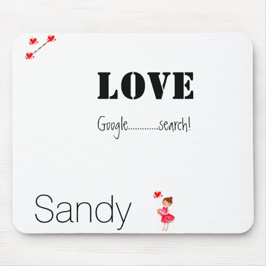 Google Search Liebe Hört Mouse Pad! Mousepad (Vorne)