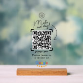 Google Social Review QR-Code für Unternehmen Acrylschild (Neutral)