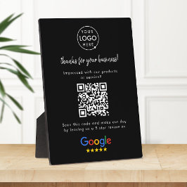 Google überprüft Business Rating Link QR Code Blac Fotoplatte