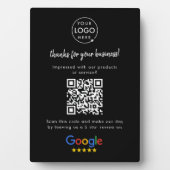 Google überprüft Business Rating Link QR Code Blac Fotoplatte (Vorderseite)