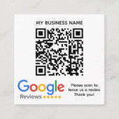 GOOGLE ÜBERPRÜFT QR-Code mit eigener Markenbezeich Begleitkarte (Vorderseite)