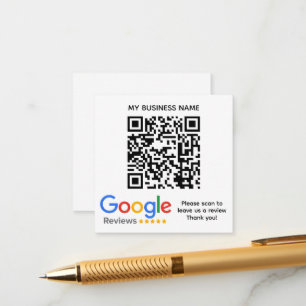 GOOGLE ÜBERPRÜFT QR-Code mit eigener Markenbezeich Begleitkarte