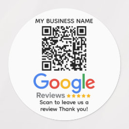 GOOGLE ÜBERPRÜFT QR-Code mit eigener Markenbezeich Etiketten