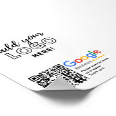 GOOGLE ÜBERPRÜFT QR-Code mit eigener Markenbezeich Poster (Ecke)
