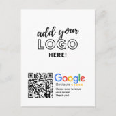 GOOGLE ÜBERPRÜFT QR-Code mit eigener Markenbezeich Postkarte (Vorderseite)