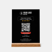 Google überprüft QR-Code Rate Mein Business 5 Star Acrylschild (Vorderseite)