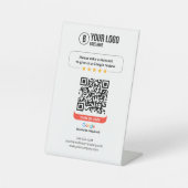 Google überprüft QR-Code Rate Mein Business 5 Star Sockelschild (Vorderseite)