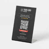 Google überprüft QR-Code Rate Mein Business 5 Star Sockelschild (Vorderseite)